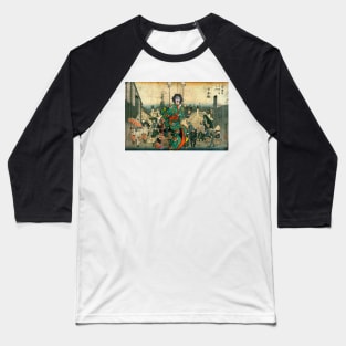 rocky goes to japan Ukiyo-e Baseball T-Shirt